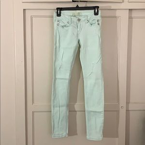 Light sky blue skinny jeans